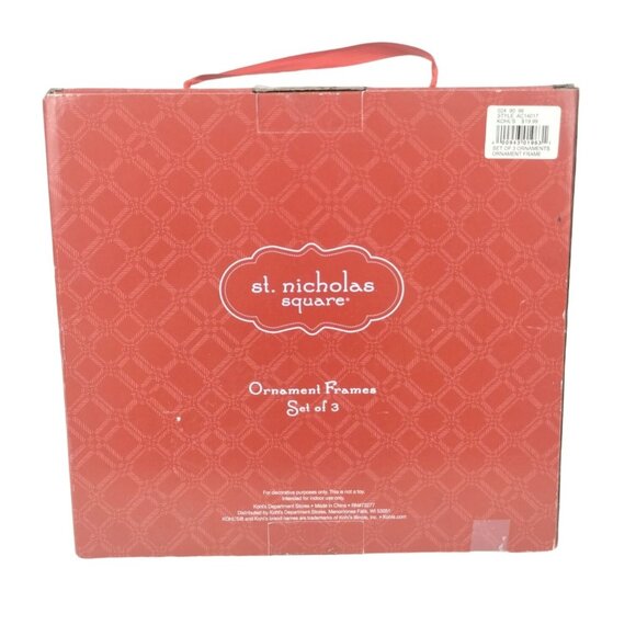 St Nicholas Square Animal Ornament Picture Frames Set of 3 Christmas Holiday - Picture 6 of 6